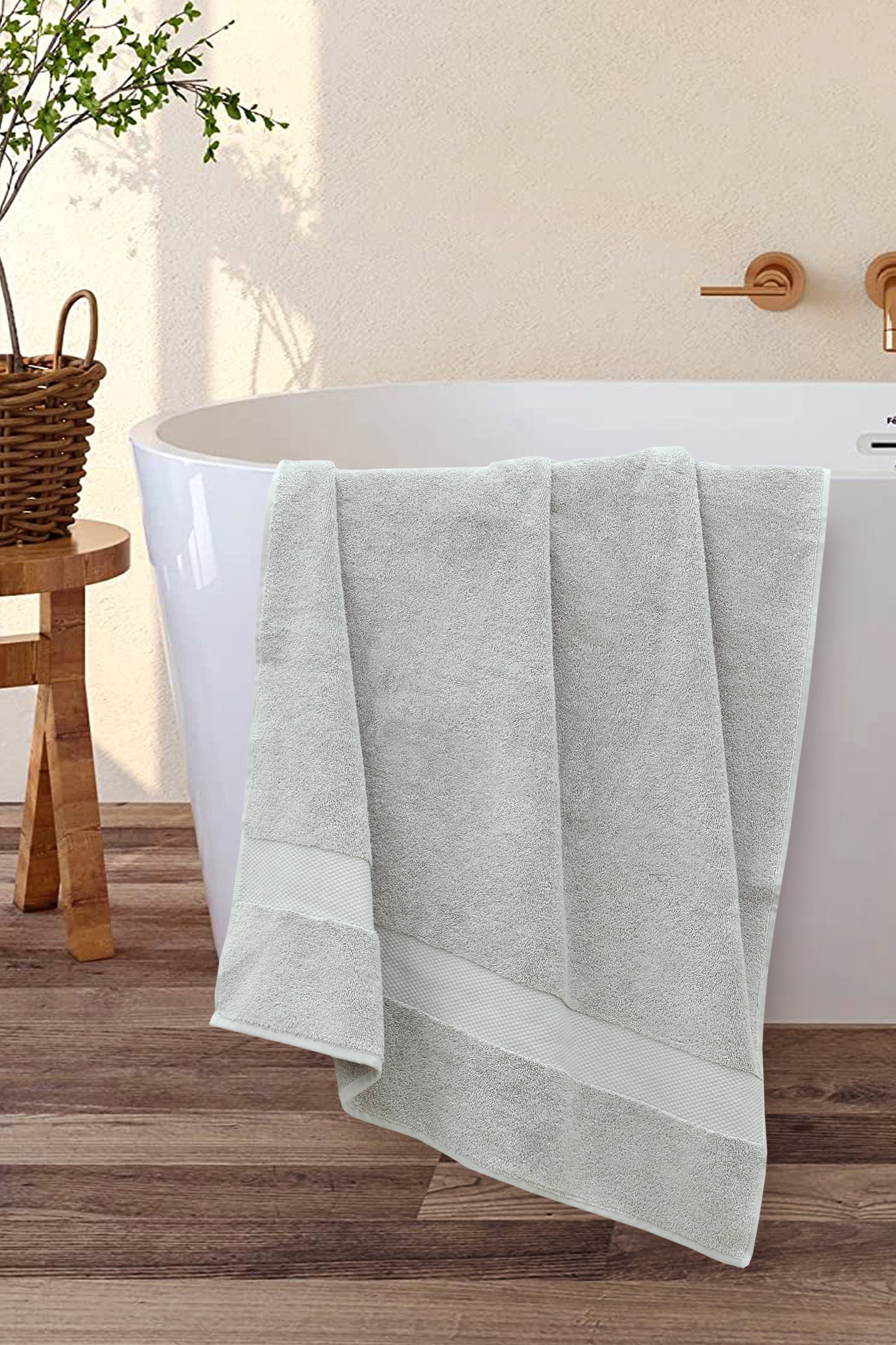 Suvi NYC 2-Piece Bathroom Towel Set 100% Quality Soft Turkish Cotton 600 GSM