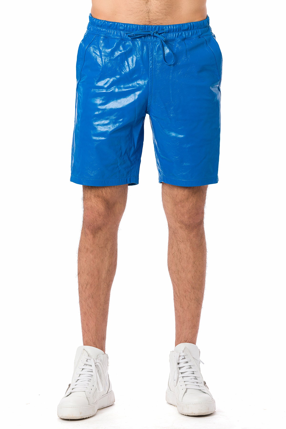 Suvi NYC Men's leather shorts. Lambskin. Classy. Elegant. 100 % Turkish leather. Elegant.Elegant. Elastic waist band.