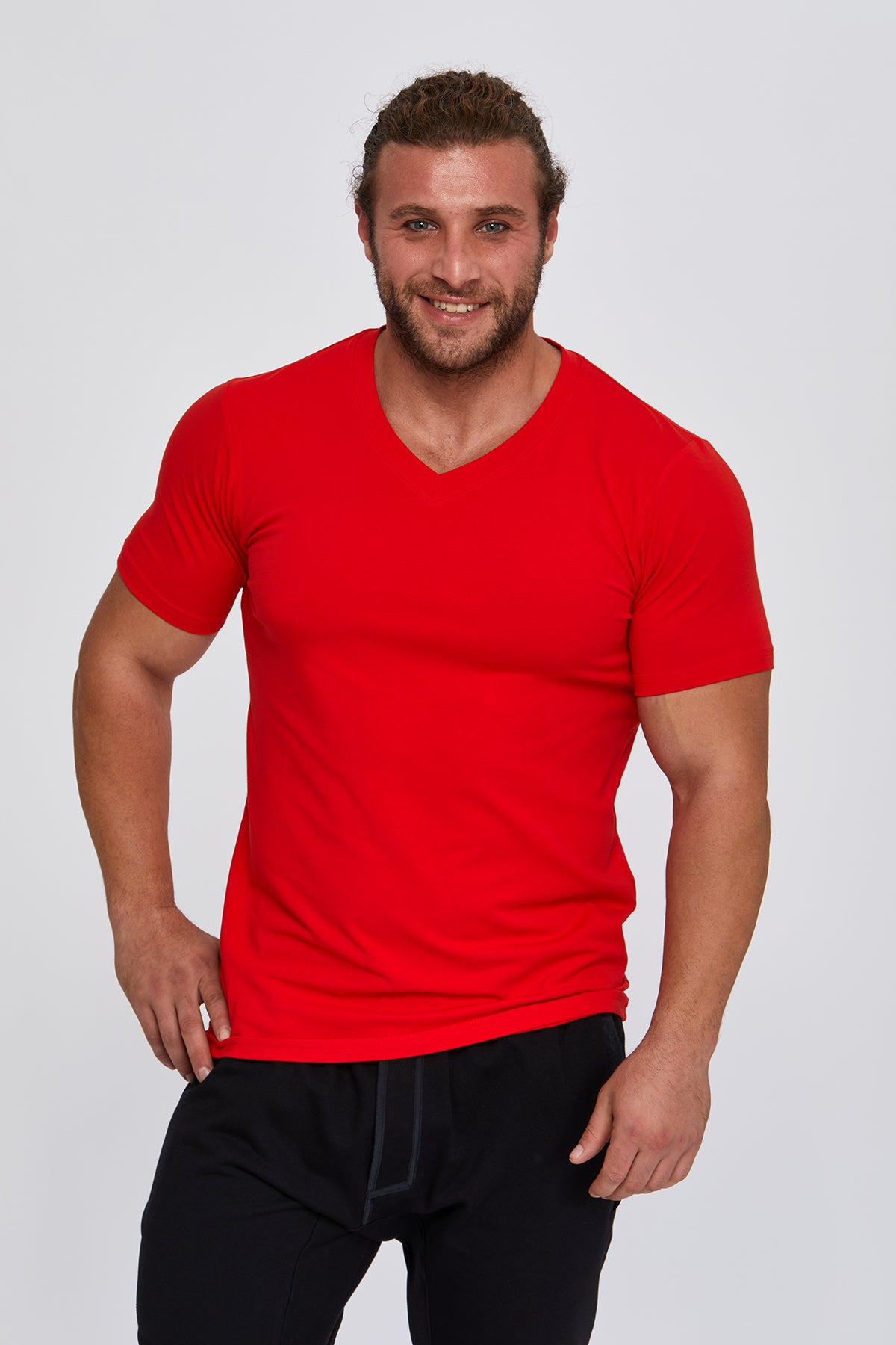 Men's contemporary V-Neck t-shirts. 100 % Great Quality Turkish Pima cotton. Luxurious, stylish. HUGE WINTER SALE.